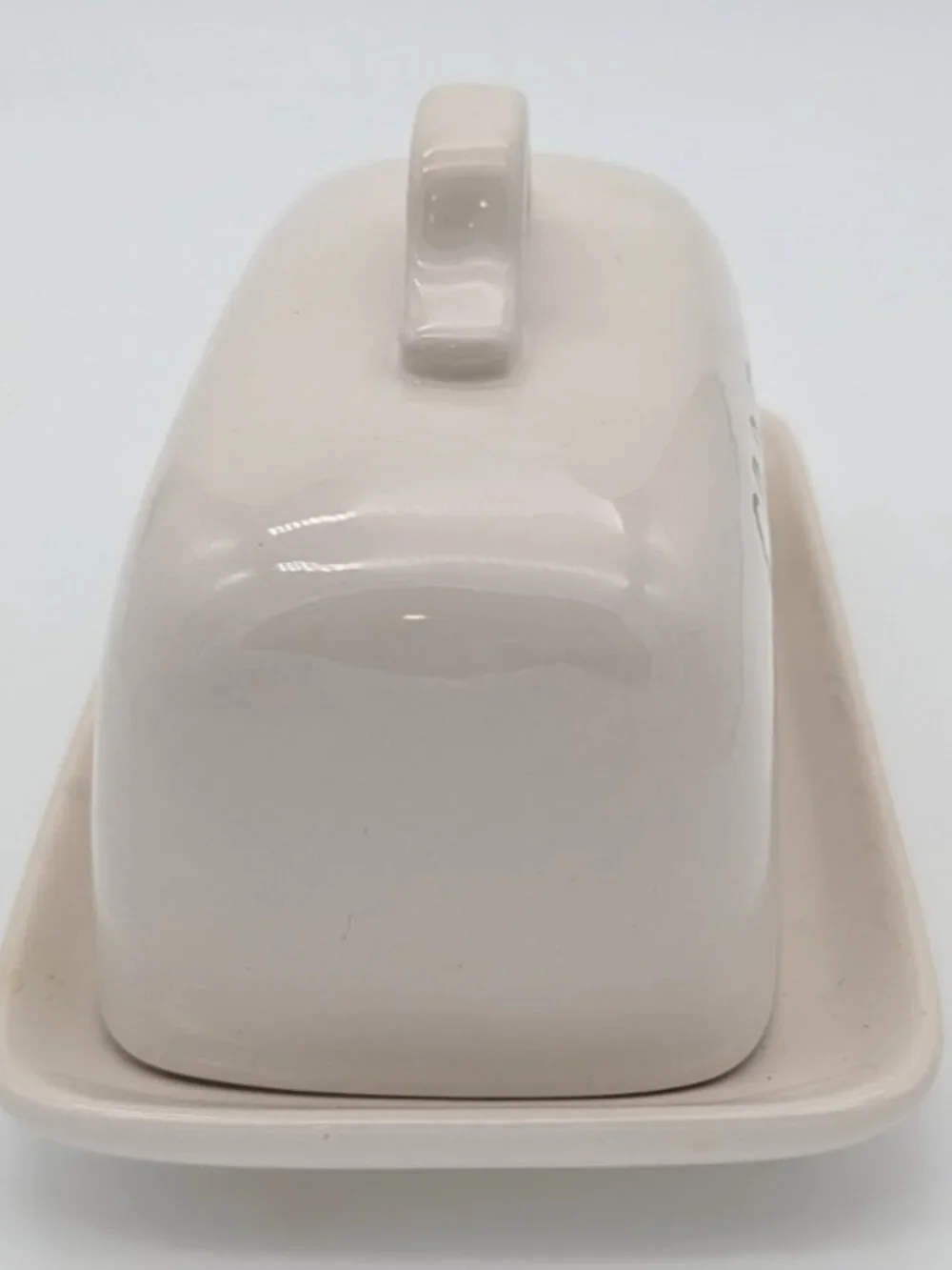 Rae Dunn Spread Butter Dish with Lid Ceramic Artisan Collection Magenta